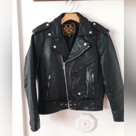 Vintage 70s 80s Leather Motorcycle Jacket / Ramones Moto Jacket / Punk Jacket - Picture 6 of 10